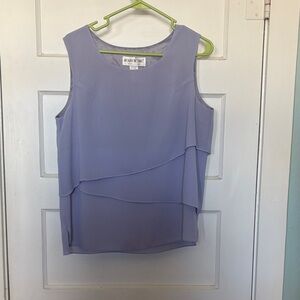 Brownstone Studio Chic Lavender Sleeveless Blouse Size 12